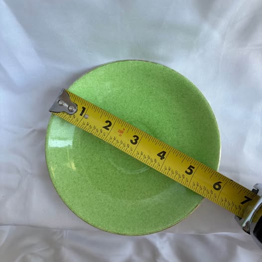 Vintage Green Porcelain Plate