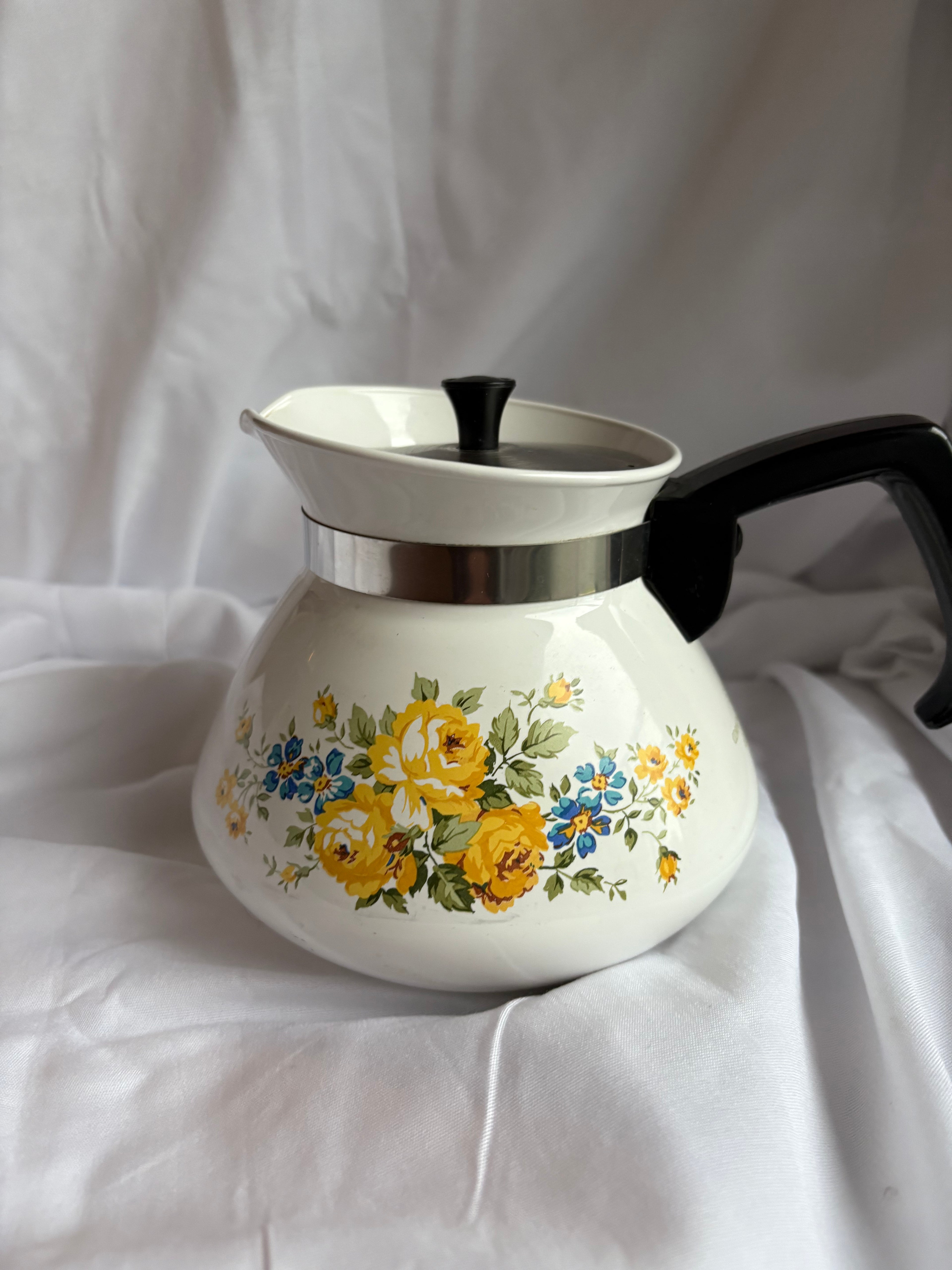 Vintage CorningWare “Lancaster Rose, Yellow” Teapot